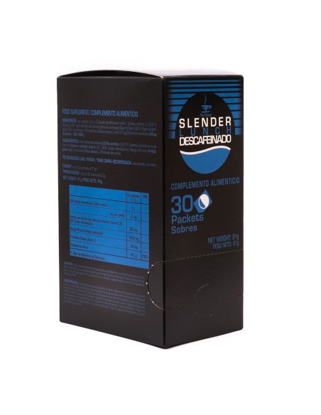 Slender Lunch Decaf Soluble - Ayuda en la pérdida de peso para la media mañana
