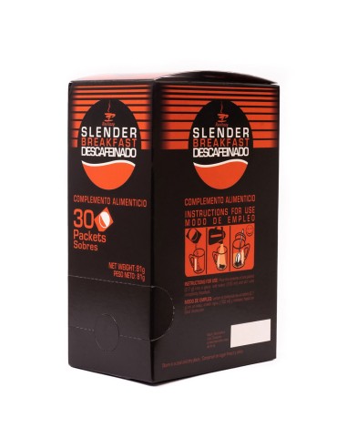 Slender Breakfast Decaf Soluble - Ayuda en la pérdida de peso para el desayuno