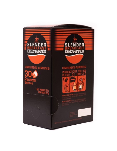 Slender Breakfast Decaf Solúvel - Ajuda à perda de peso ao pequeno-almoço